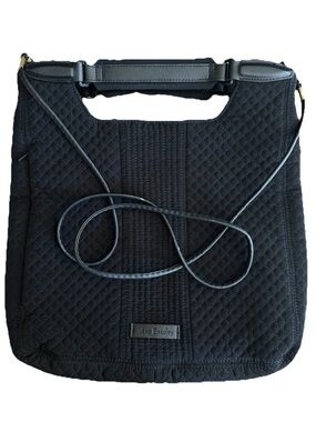 Vera Bradley Change It Up Crossbody Bag Black Quilted Convertible Tote Purse